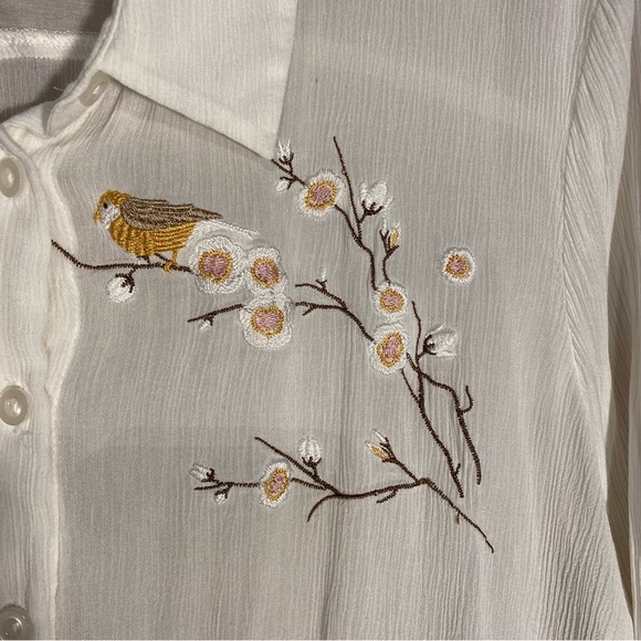 Lauren Conrad Sheer White High Low Top XXL - Picture 4 of 9